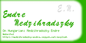 endre medzihradszky business card